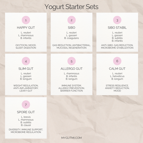 Starter Set "Calm Gut" | L. reuteri, L. helveticus, B. longum Yogurt